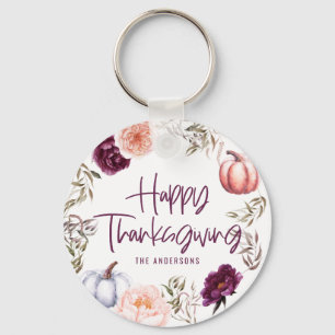En liten thanksgiving för pumpfall i blommigten nyckelring