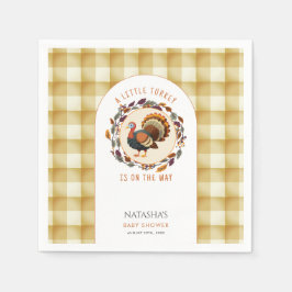En liten turkisk Thanksgiving - Fall Baby Shower Pappersservett