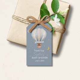 En liten upptäckares varmluftsballong presentetikett