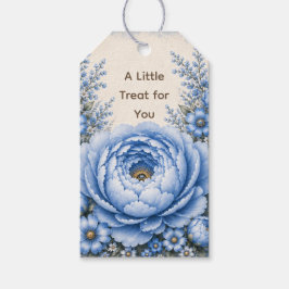 En liten vän Floral Första Födelsedagen Presentetikett