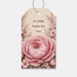 En liten vän Floral Första Födelsedagen Presentetikett