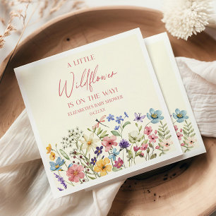 En liten Vild av vildblomma Flower Blommigt Baby S Pappersservett