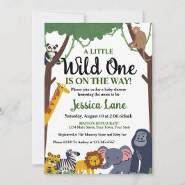 En liten Vild, en babyskare Inbjudningar