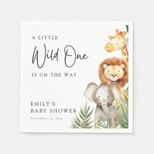 En liten Vild en Safari Baby Shower Pappersservett