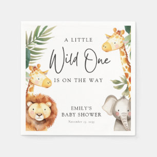 En liten Vild en Safari Baby Shower Pappersservett