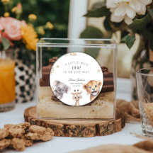 En liten vild Safari Baby djur Baby shower
