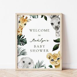 En liten Vild Välkomstskylt för en ungle Baby Show Poster