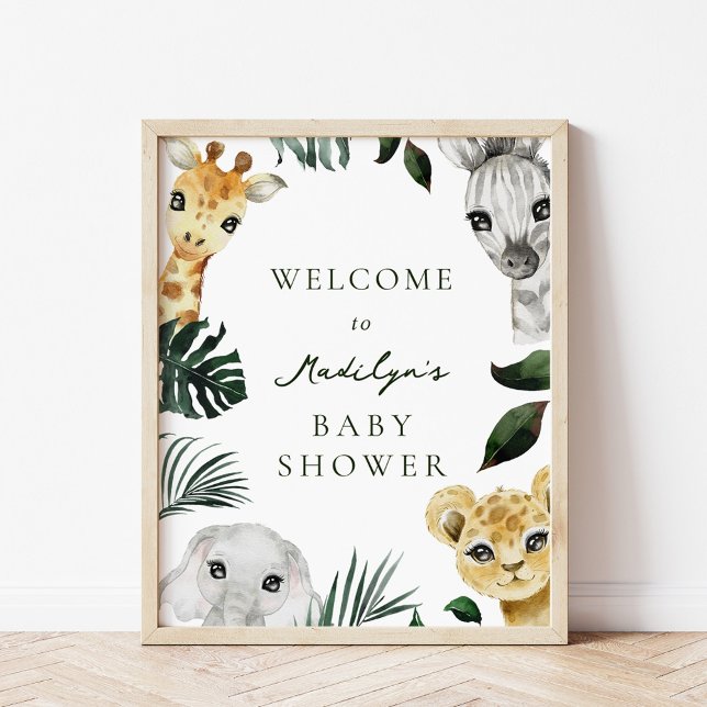 En liten Vild Välkomstskylt för en ungle Baby Show Poster (Skapare uppladdad)