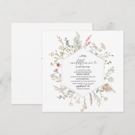 En liten vilda blomma är på väg mot vattenfärgen B Inbjudningar