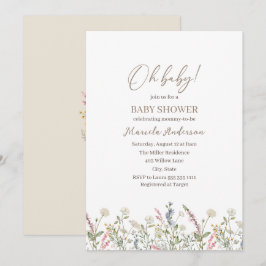 En liten vildblomma är på väg att bli babyskare inbjudningar