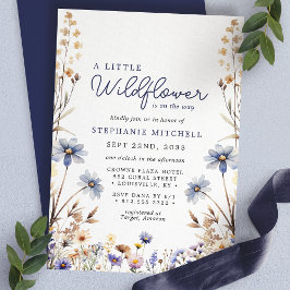 En liten vildblomma är på väg Baby Shower Inbjudningar