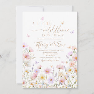 En liten vildblomma Baby Shower-inbjudan Inbjudningar