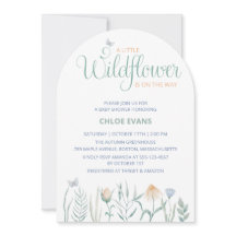 En liten vildblomma Boho-barnkalasinbjudan