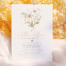 En liten vildblomma Boho naturtema baby shower