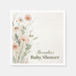 En liten vildblomma flicka Barnkalas Pappersservett