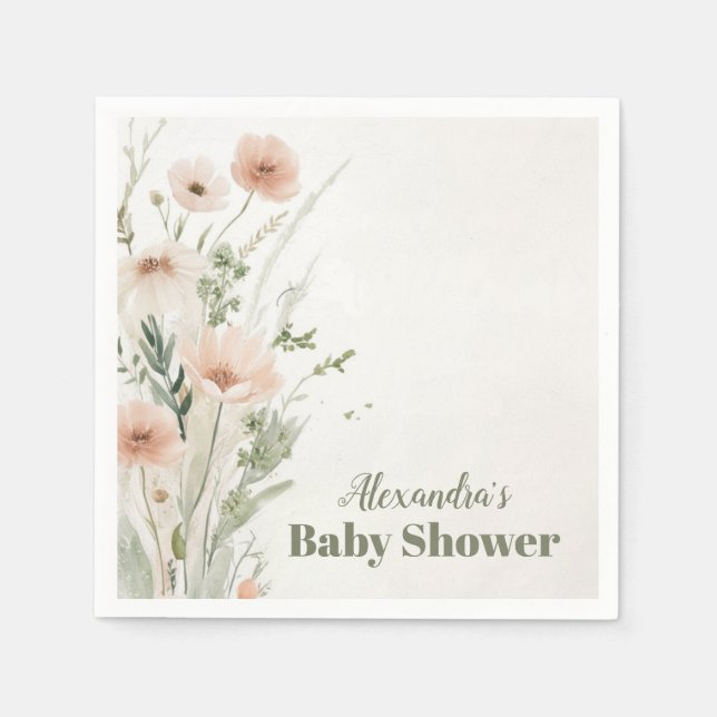 En liten vildblomma flicka  Barnkalas Pappersservett (Framsidan)