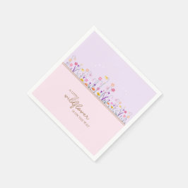 En liten vildblomma Modern delikat babyskugga Pappersservett