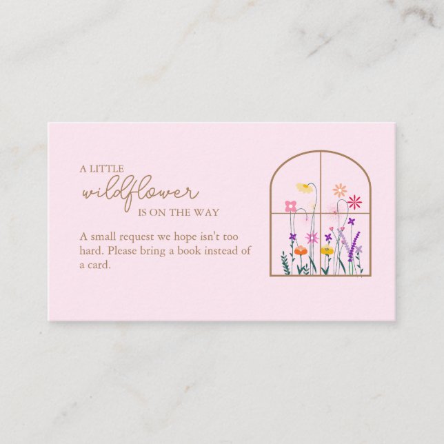 En liten vildblomma Modern delikat babyskugga Tilläggskort (Framsida)