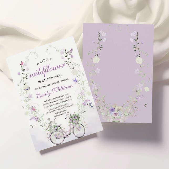En liten vildblomma vår baby shower  inbjudningar (Skapare uppladdad)