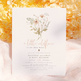 En liten vildblomsbudget Boho natur baby shower