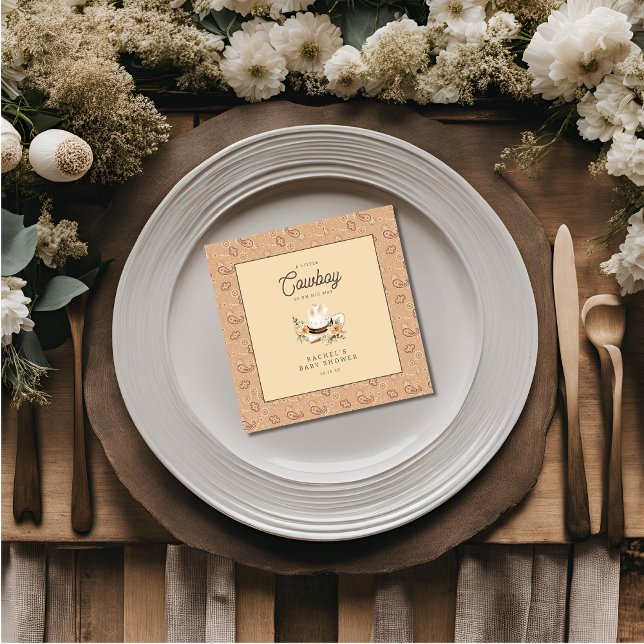 En liten Western Pojke-babystövel Pappersservett (Skapare uppladdad)