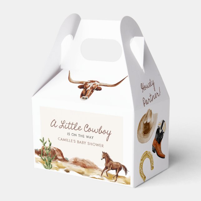 En liten Western pojke, babystövel Presentaskar (Framsidan Sidan)