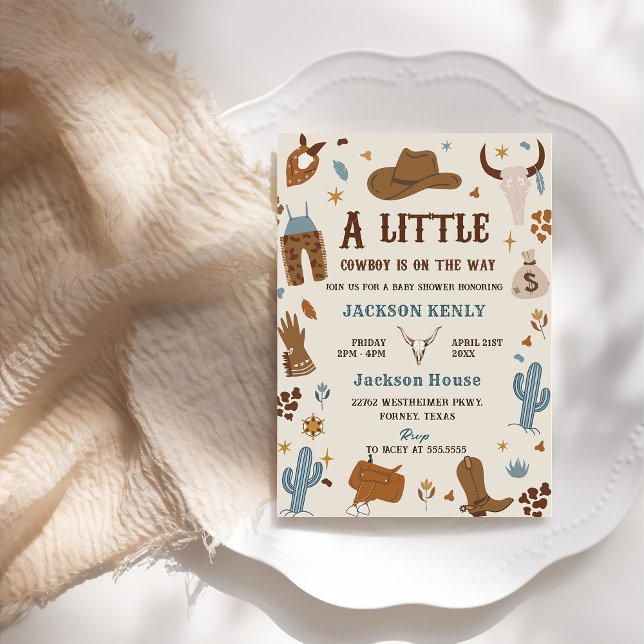 En liten Western Rodeo Baby Shower Inbjudningar (Skapare uppladdad)