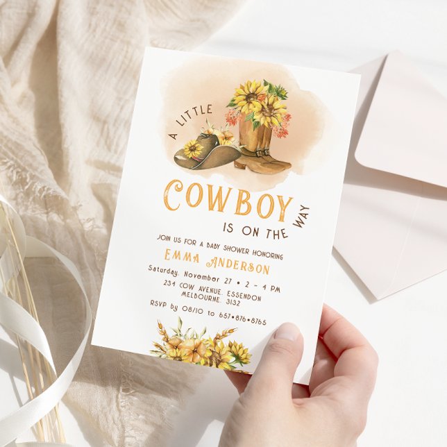 En liten Western Rodeo Baby Shower Inbjudningar (Skapare uppladdad)