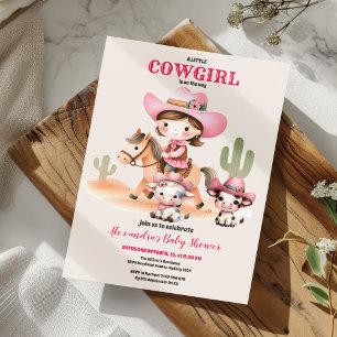 En liten Western Rodeo Baby Shower Inbjudningar