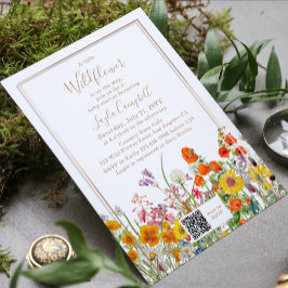 En liten WildblomBoho Girl Baby Shower Inbjudningar