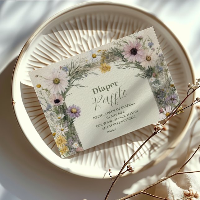 En liten WildblomBoho Nature Diapper Raffle Tilläggskort (Skapare uppladdad)