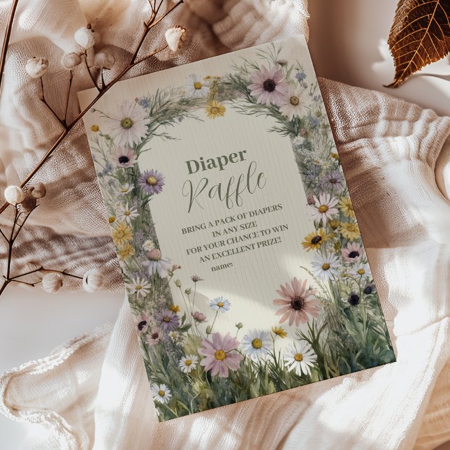 En liten WildblomBoho Nature Diapper Raffle Tilläggskort (Skapare uppladdad)