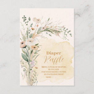 En liten WildblomBoho Nature Diapper Raffle Tilläggskort