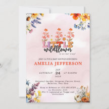 En liten WildblomBoho Nature Girl Baby Shower
