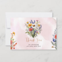 En liten WildblomBoho Nature Girl Baby Shower