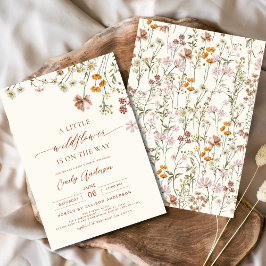 En liten WildblomBoho Terracotta Baby Shower Inbjudningar