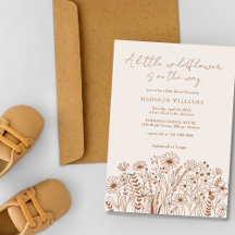 En liten WildblomBoho Terracotta Baby Shower