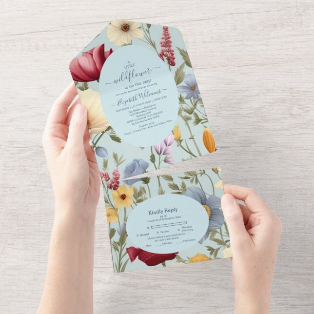 En liten Wildblomflicka Baby blue Shower (Tearaway)