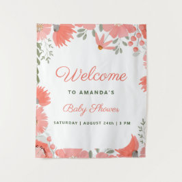 En liten Wildblomflicka Peach Baby Shower