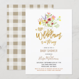 En liten Wildblomma är på väg som Baby Shower Inbjudningar