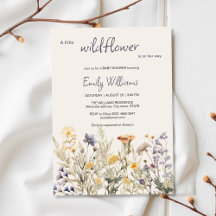En liten Wildblomma Baby Shower Boho Blommigt