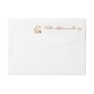 En liten Wildblomma Baby Shower Etikettband