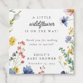 En liten Wildblomma Baby Shower Gåvor Etiketter