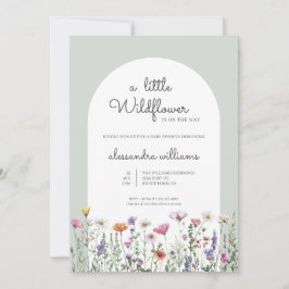 En liten Wildblomma Baby Shower Inbjudningar