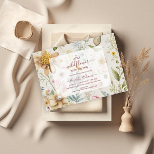 En liten Wildblomma Baby Shower Inbjudningar
