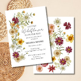 En liten Wildblomma Baby Shower Inbjudningar