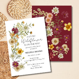 En liten Wildblomma Baby Shower Inbjudningar