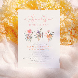 En liten Wildblomma Baby Shower Inbjudningar