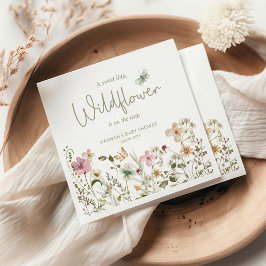 En liten Wildblomma Baby Shower Pappersservett