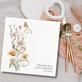 En liten Wildblomma Baby Shower Pappersservett